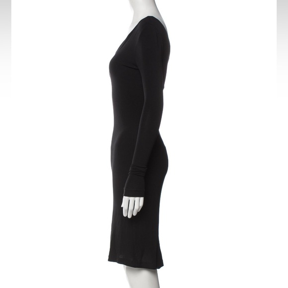 The Row Black Long Sleeve with One-Shoulder Dress - Picture 2 of 3